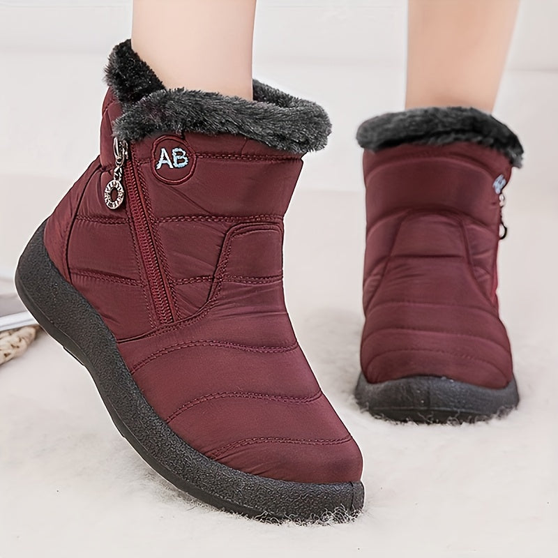 Bella - Cozy Faux Fur Insulated Ankle Boots