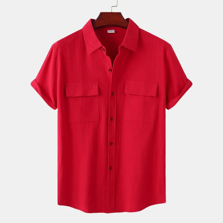 Men's Linen Short-Sleeve Shirts