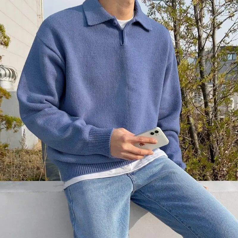 Woollen Button Half Zip