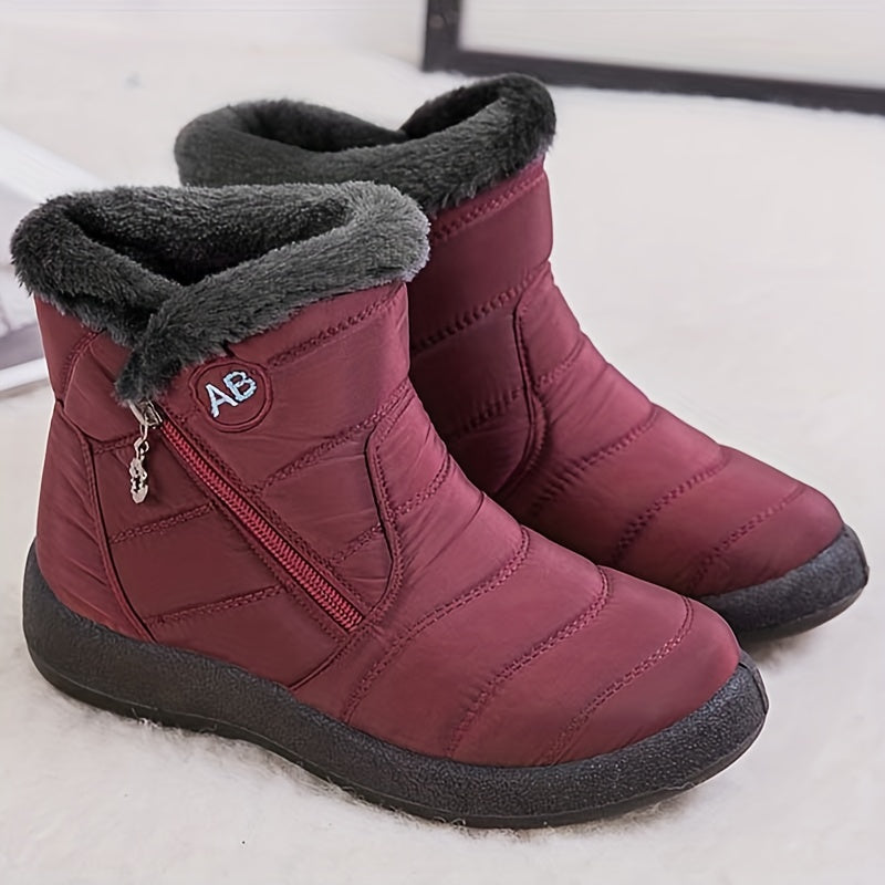 Bella - Cozy Faux Fur Insulated Ankle Boots