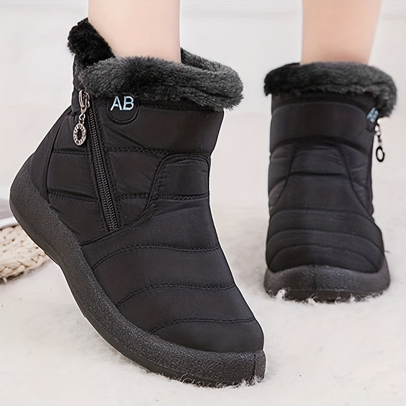 Bella - Cozy Faux Fur Insulated Ankle Boots