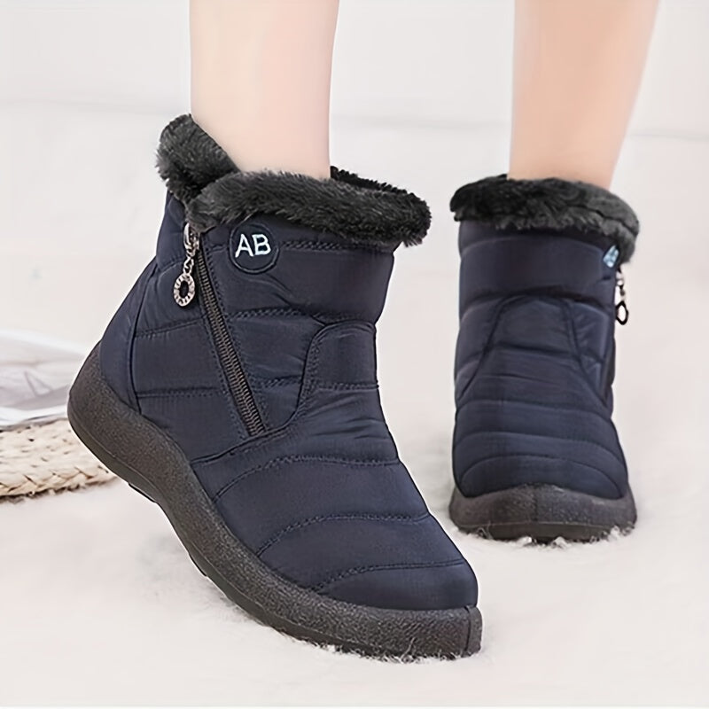 Bella - Cozy Faux Fur Insulated Ankle Boots