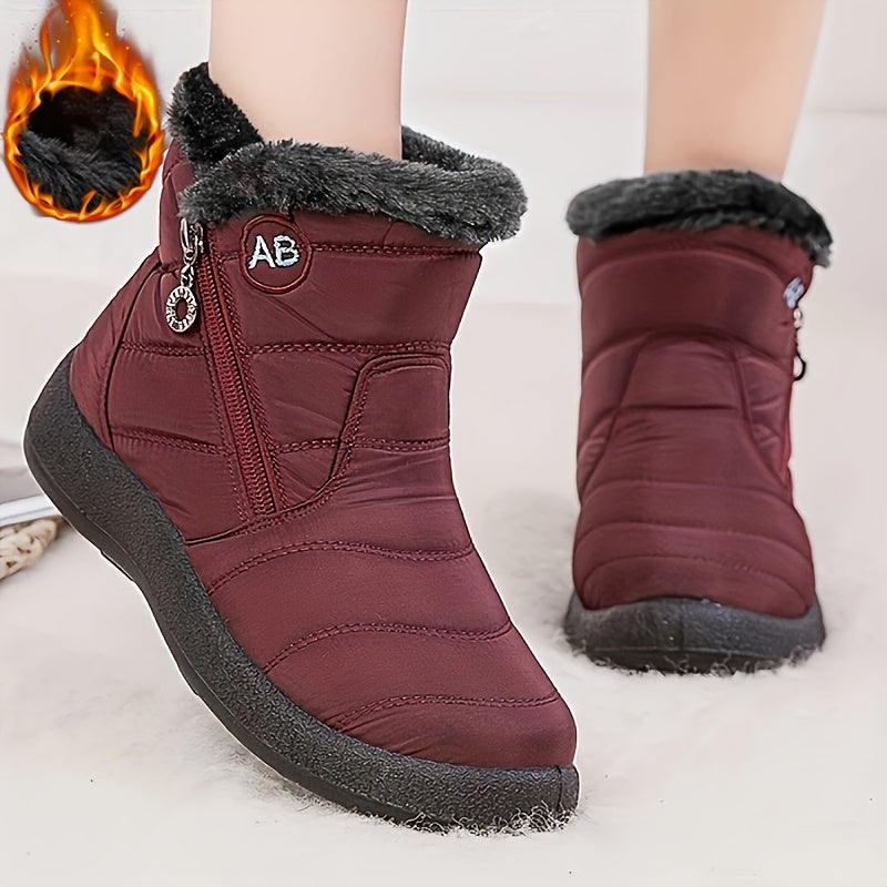 Bella - Cozy Faux Fur Insulated Ankle Boots