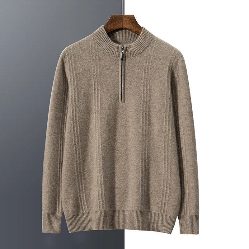 100% Cashmere Half Zip