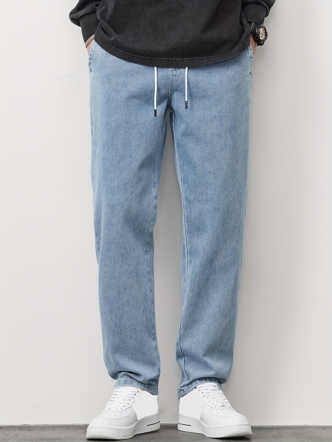 Maverick - Solid Washed Denim Pants