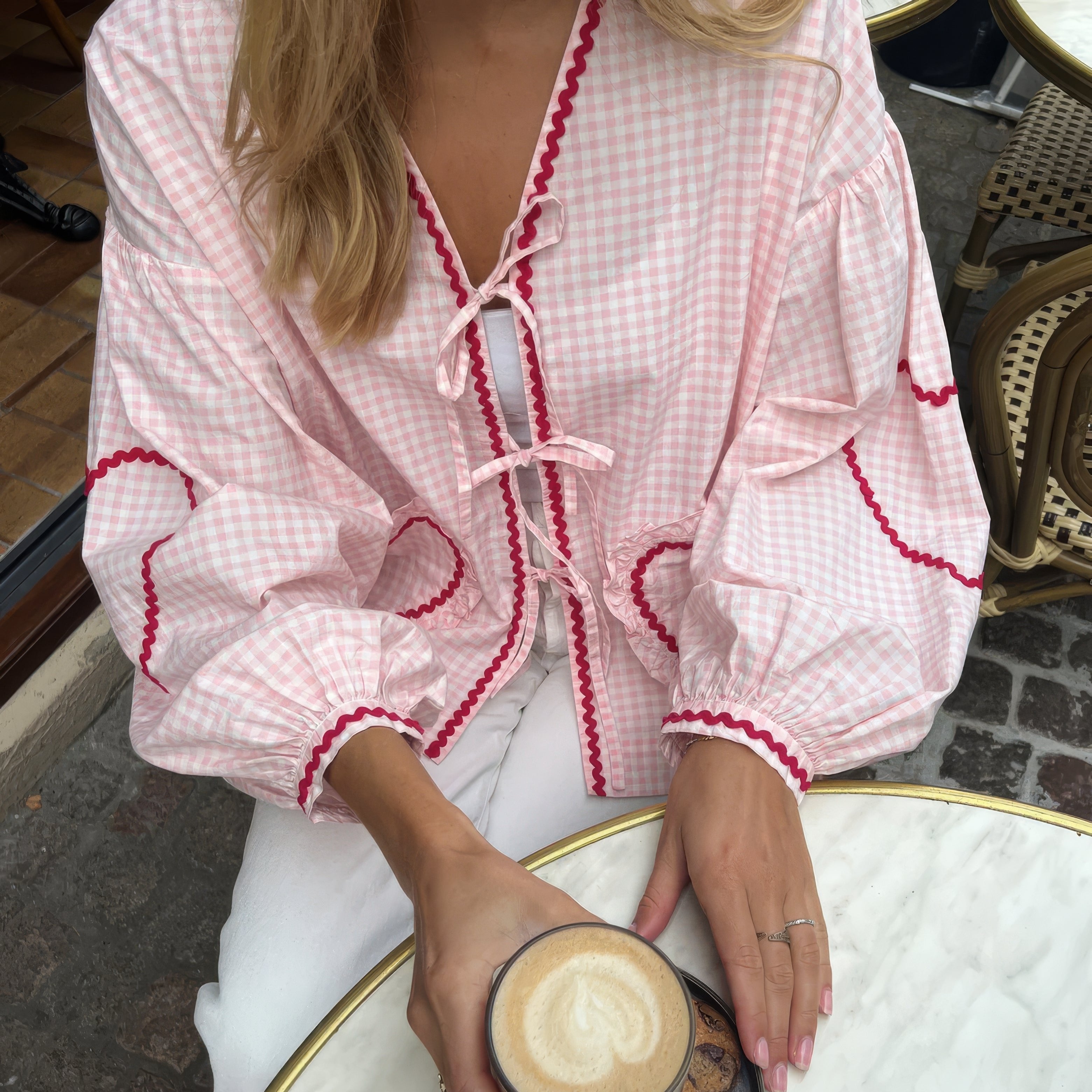 GRACIE-Sweetheart Blouse