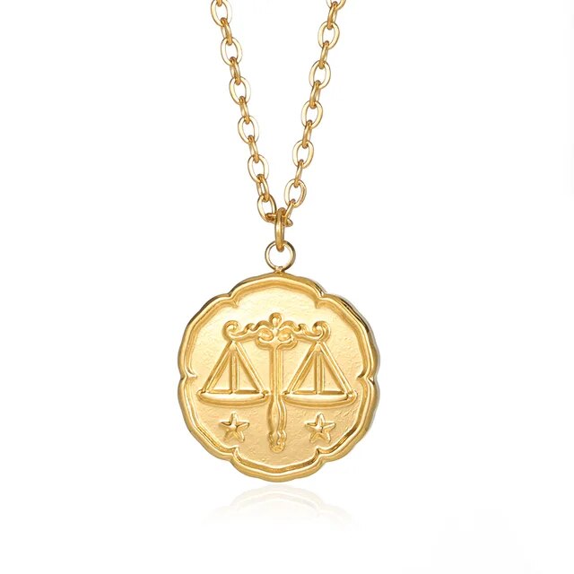 Zodiac Sign Necklace - Gold