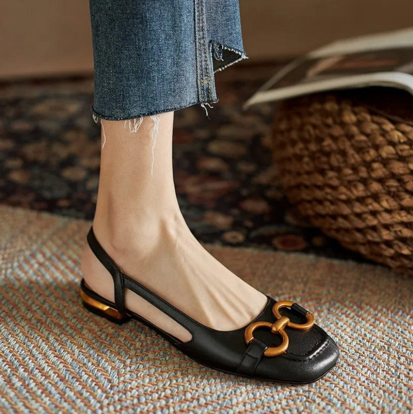 Luna - Orthopedic Leather Buckle Sandals