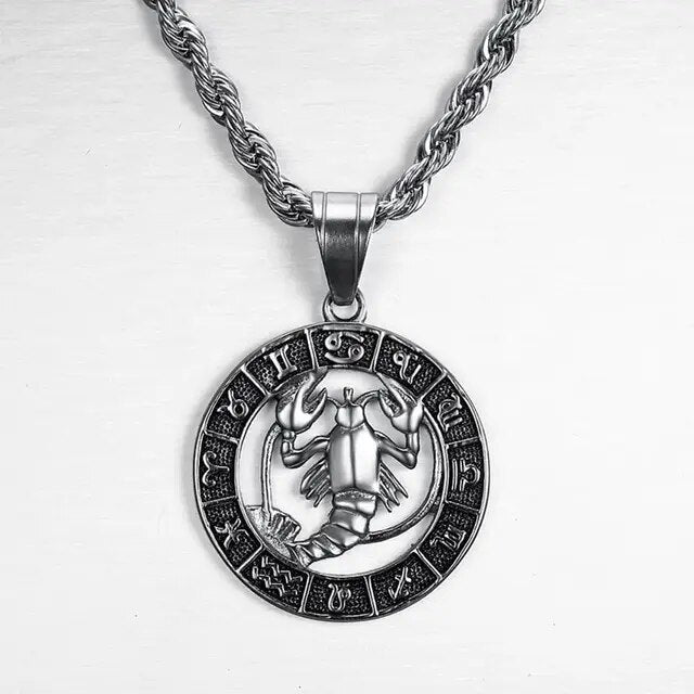 Zodiac Sign Necklace - Silver