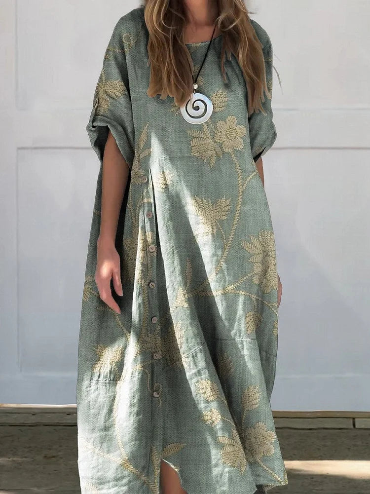 Vera-Cotton Linen Dress