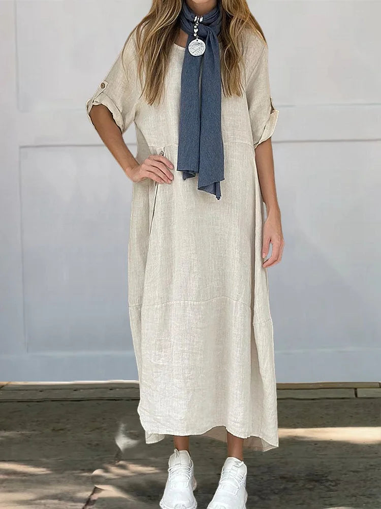 Vera-Cotton Linen Dress